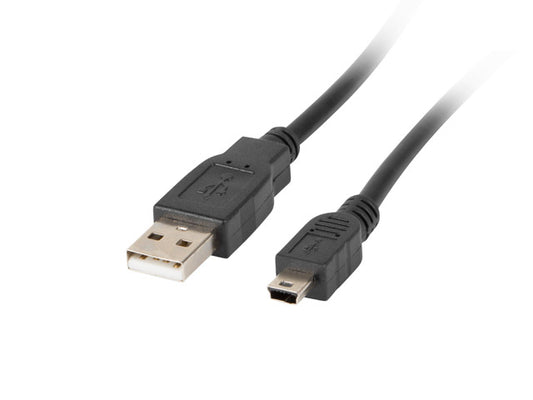 Lanberg - CA-USBK-10CC-0018-BK cable USB USB 2.0 1 8 m Mini-USB A USB A Negro