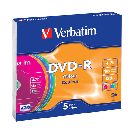 Verbatim - DVD-R Colour 4 7 GB 5 pieza(s)