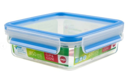 EMSA - 508536 recipiente de almacenar comida Rectangular Caja 0 85 L Transparente 8 pieza(s)