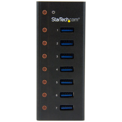 StarTech.com - Concentrador USB 3.0 de 7 Puertos con Caja de Metal - 5Gbps - Hub de Sobremesa o Montaje en Pared