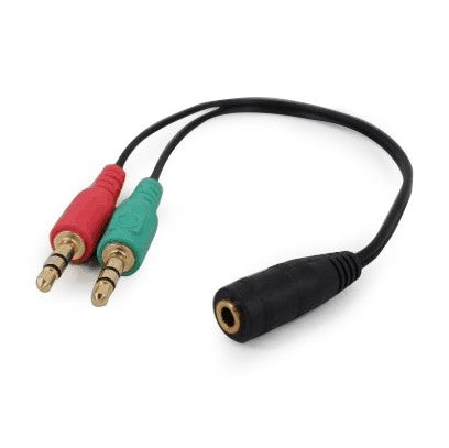 Gembird - CCA-418 cable de audio 0 2 m 3 5mm 2 x 3.5mm Negro  Verde  Rojo