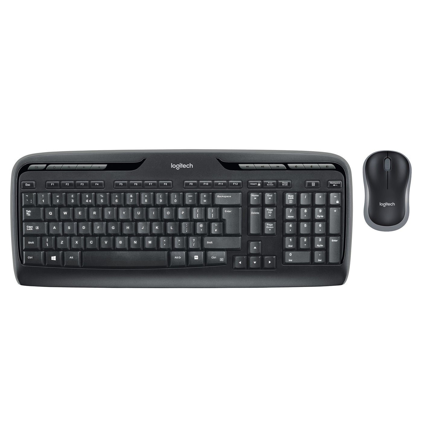 Logitech - MK330 teclado RF inalámbrico QWERTY Español Negro  Gris