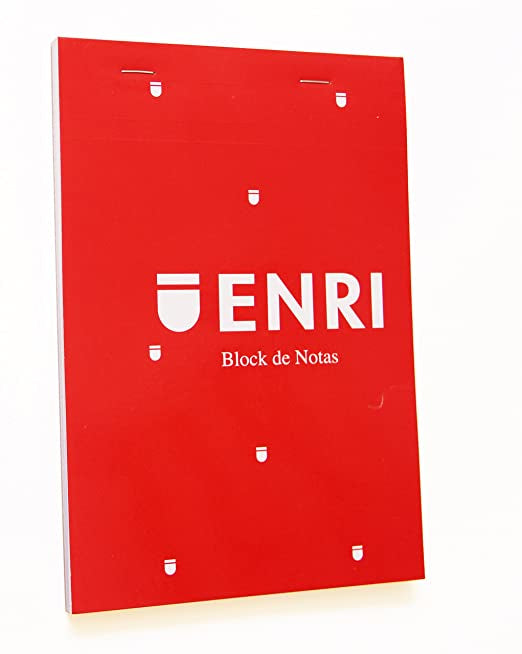 ENRI - 100101102 cuaderno y block A6 80 hojas Rojo - 1 Unidad