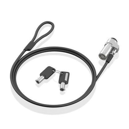 AISENS - Cable de Seguridad tipo NANO con cerradura de llave para ordenador  monitor  portátil 1.5m