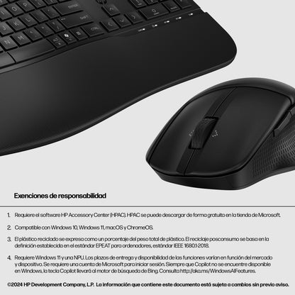 HP - 685 Comfort Dual-Mode Keyboard and Mouse Combo