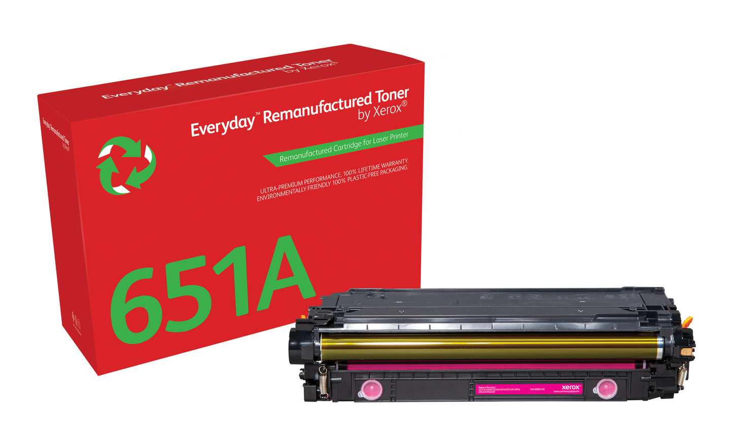 Everyday Tóner ™ Magenta remanufacturado de Xerox es compatible con HP 651A 650A 307A (CE343A/CE273A/CE743A), Capacidad estándar