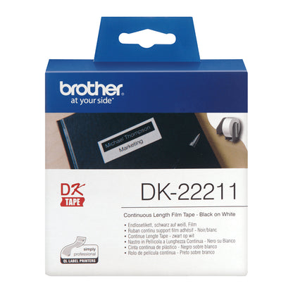 Brother DK-22211 cinta para impresora de etiquetas Negro sobre blanco