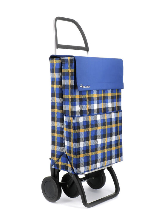 Rolser - DML031-1026 bolsa de compras Negro  Azul Bolsa para carrito de la compra