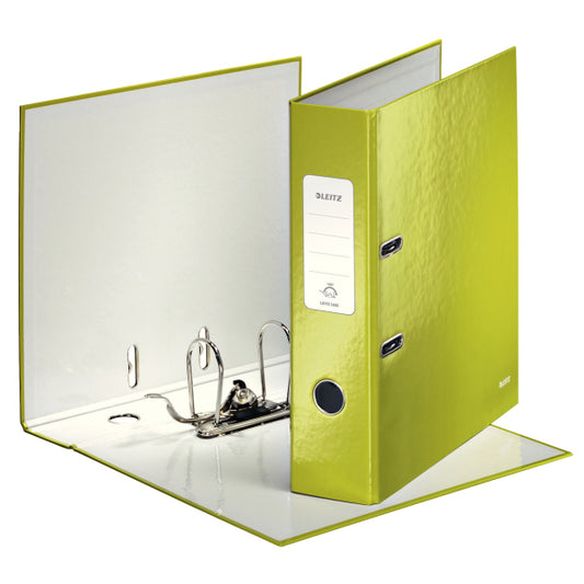 Leitz - ARCHIVADOR LEITZ WOW A4 180º 80mm VERDE - Pack de 10 unidades