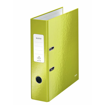 Leitz - ARCHIVADOR LEITZ WOW A4 180º 80mm VERDE - Pack de 10 unidades