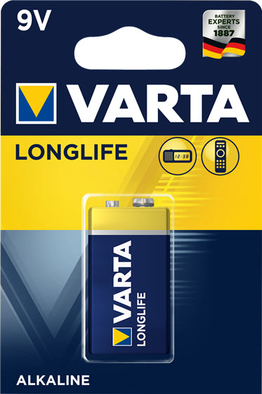 Varta - Longlife Extra 9V Batería de un solo uso Alcalino