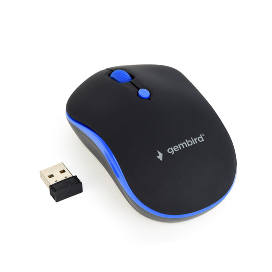 Gembird - WIRELESS OPTICAL MOUSE MUSW-4B-03-B 1600DP - Maus ratón Oficina Ambidextro RF inalámbrico Óptico 1600 DPI