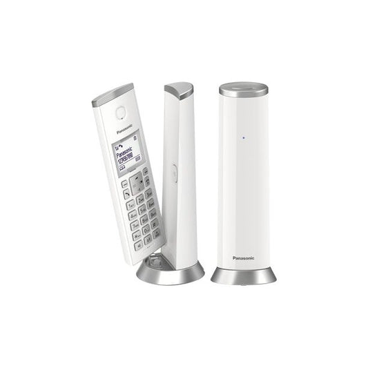 Panasonic - KX-TGK212SP Teléfono DECT Identificador de llamadas Plata  Blanco