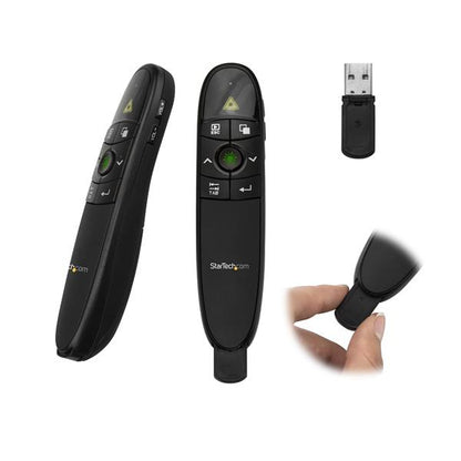 StarTech.com - Mando a Distancia para Presentaciones Inalámbrico con Puntero Láser Verde - 27m