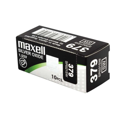 Maxell - 18293000 pila doméstica Batería de un solo uso SR521SW Óxido de plata