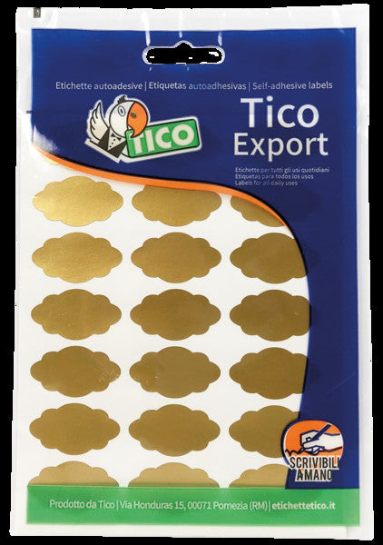 Tico - E-GL-3619 etiqueta autoadhesiva Oro 210 pieza(s)