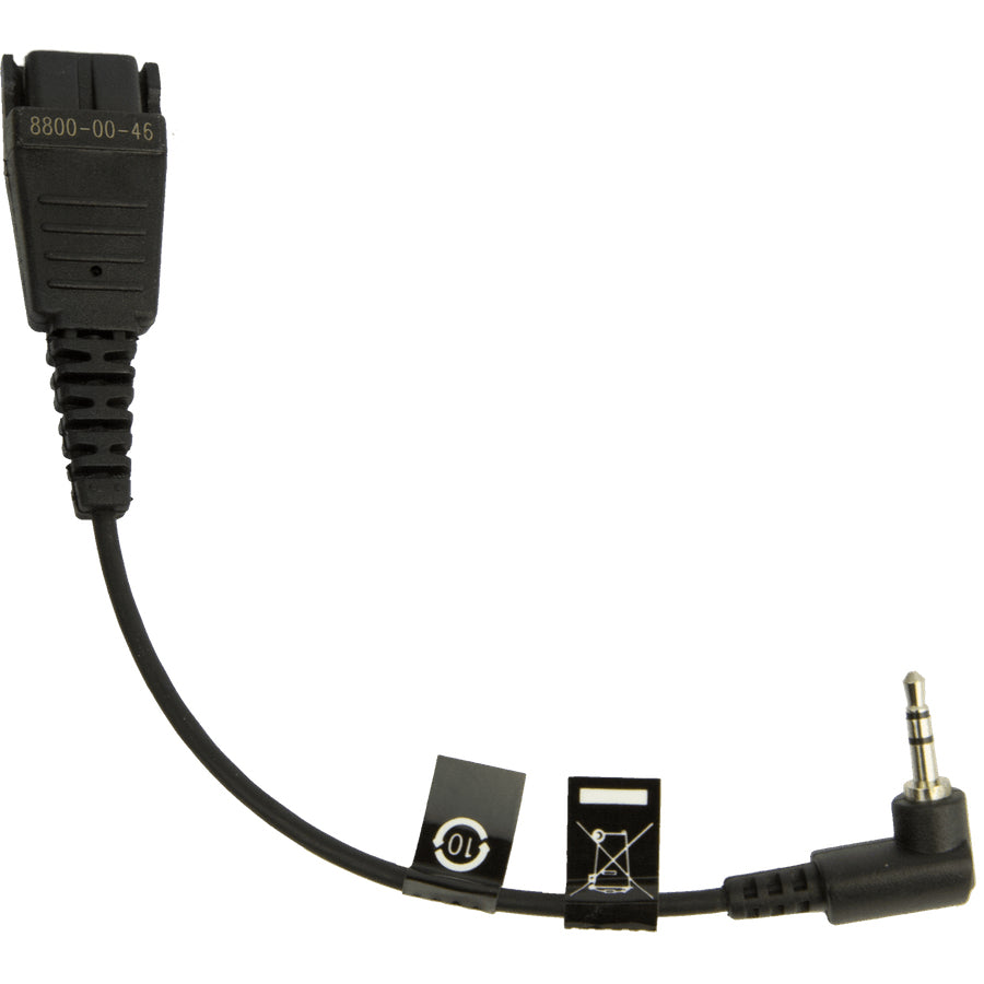 Jabra - 8800-00-46 cable de audio 0 15 m QD 2.5mm jack Negro