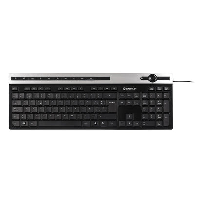 UNYKAch - A 2930 teclado Hogar USB QWERTY Negro  Plata