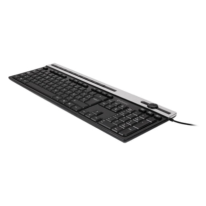 UNYKAch - A 2930 teclado Hogar USB QWERTY Negro  Plata