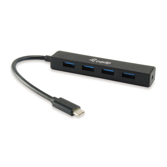 Equip - 128954 hub de interfaz USB 3.2 Gen 1 (3.1 Gen 1) Type-C 5000 Mbit/s Negro