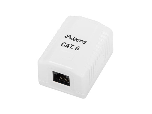 Lanberg - OU6-0001-W caja de tomacorriente RJ-45 Blanco