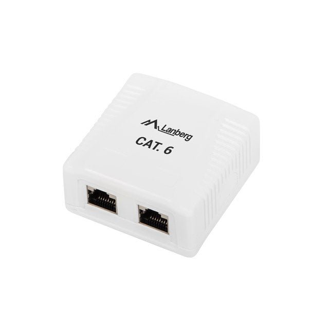 Lanberg - OS6-0002-W cambiador de género para cable 2 x RJ-45 Blanco