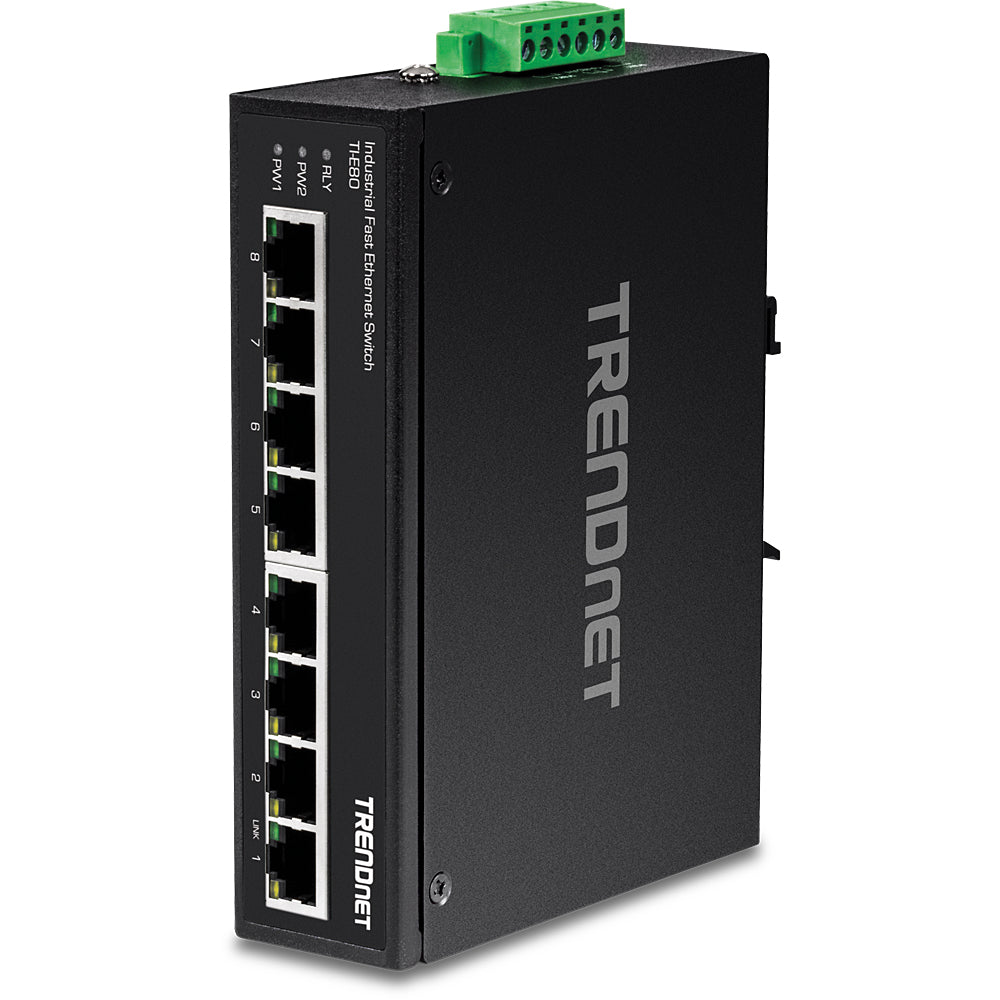 Trendnet - TI-E80 switch No administrado Fast Ethernet (10/100) Negro