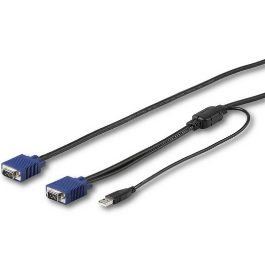 StarTech.com - Cable KVM USB de 3 m para Consola de Montaje en Armario Rack