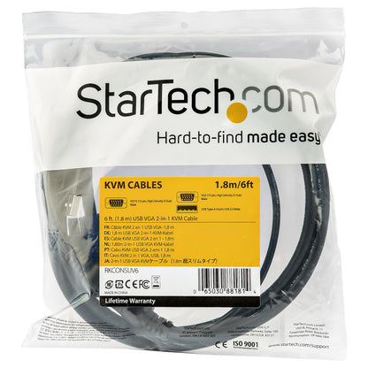 StarTech.com - Cable KVM USB de 4 6 m para Consola de Montaje en Armario Rack