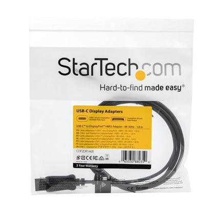 StarTech.com - CDP2DP146B adaptador de cable de vídeo 1 8 m USB Tipo C DisplayPort Negro