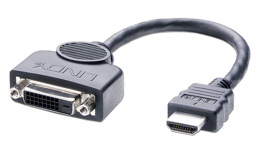 Lindy - 41227 adaptador de cable de vídeo 0 2 m DVI-D HDMI Negro