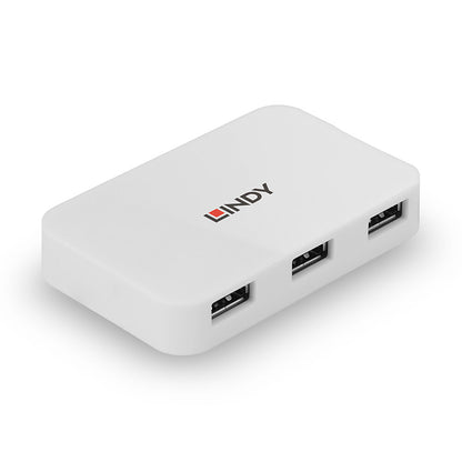 Lindy - 43143 hub de interfaz USB 3.2 Gen 1 (3.1 Gen 1) Type-A 5000 Mbit/s Blanco