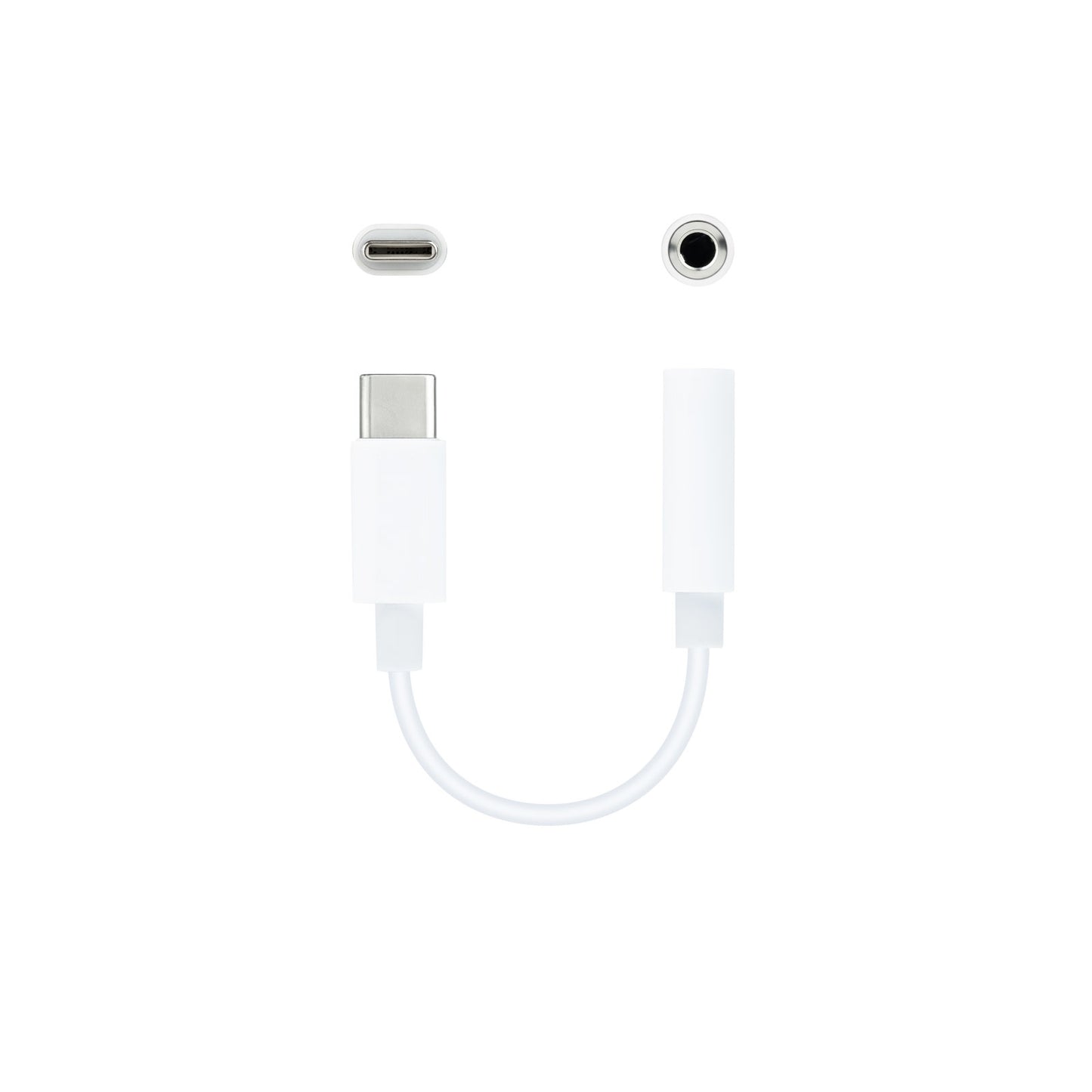 Nanocable - Cable Adaptador Audio USB-C/M a Jack 3.5/H  11 cm  Blanco