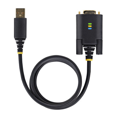 StarTech.com - Cable Adaptador USB a Serie de 3m - Retención COM - FTDI - USB a DB9 RS232 Serial - Tornillos Intercambiables - Protección ESD - Windows/macOS/Linux