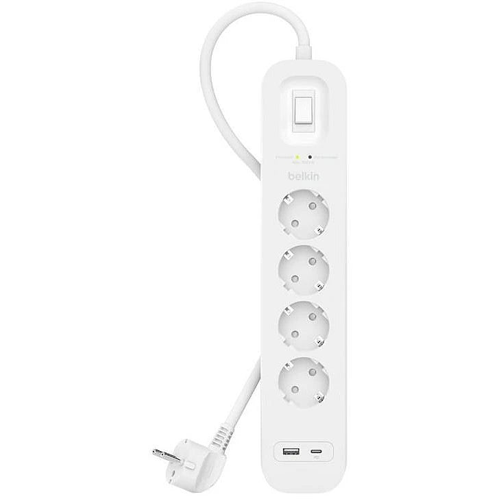 Belkin - SRB001VF2M limitador de tensión Blanco 4 salidas AC 2 m