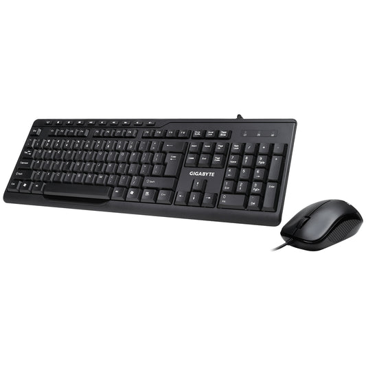 GIGABYTE - KM6300 teclado Ratón incluido Hogar USB QWERTY Español Negro