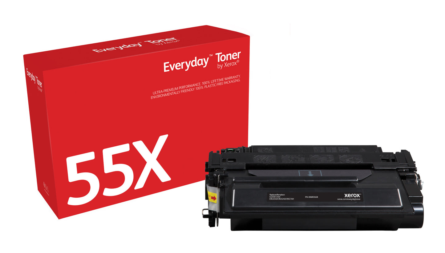 Everyday El tóner ™ Negro de Xerox es compatible con HP 55X (CE255X), High capacity