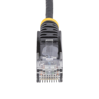 StarTech.com - Cable Cat6 de 2 5m - Delgado - con Conectores RJ45 sin Enganches - Negro