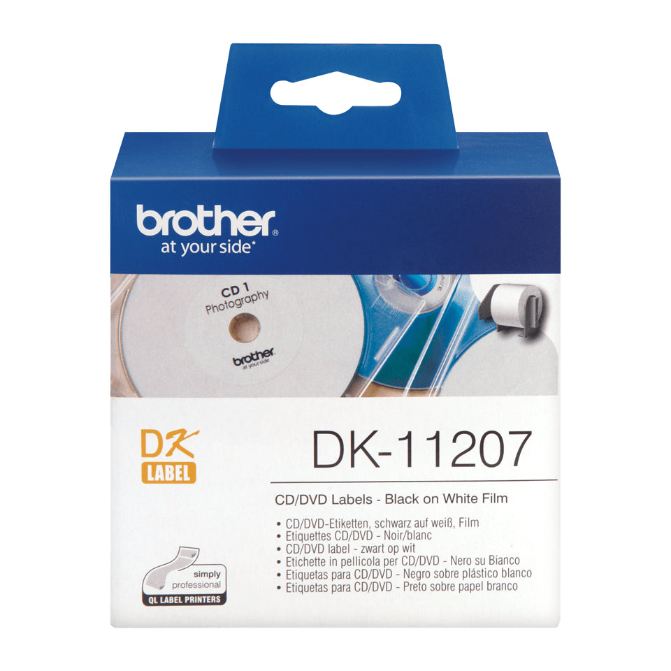 Brother DK-11207 cinta para impresora de etiquetas Negro sobre blanco