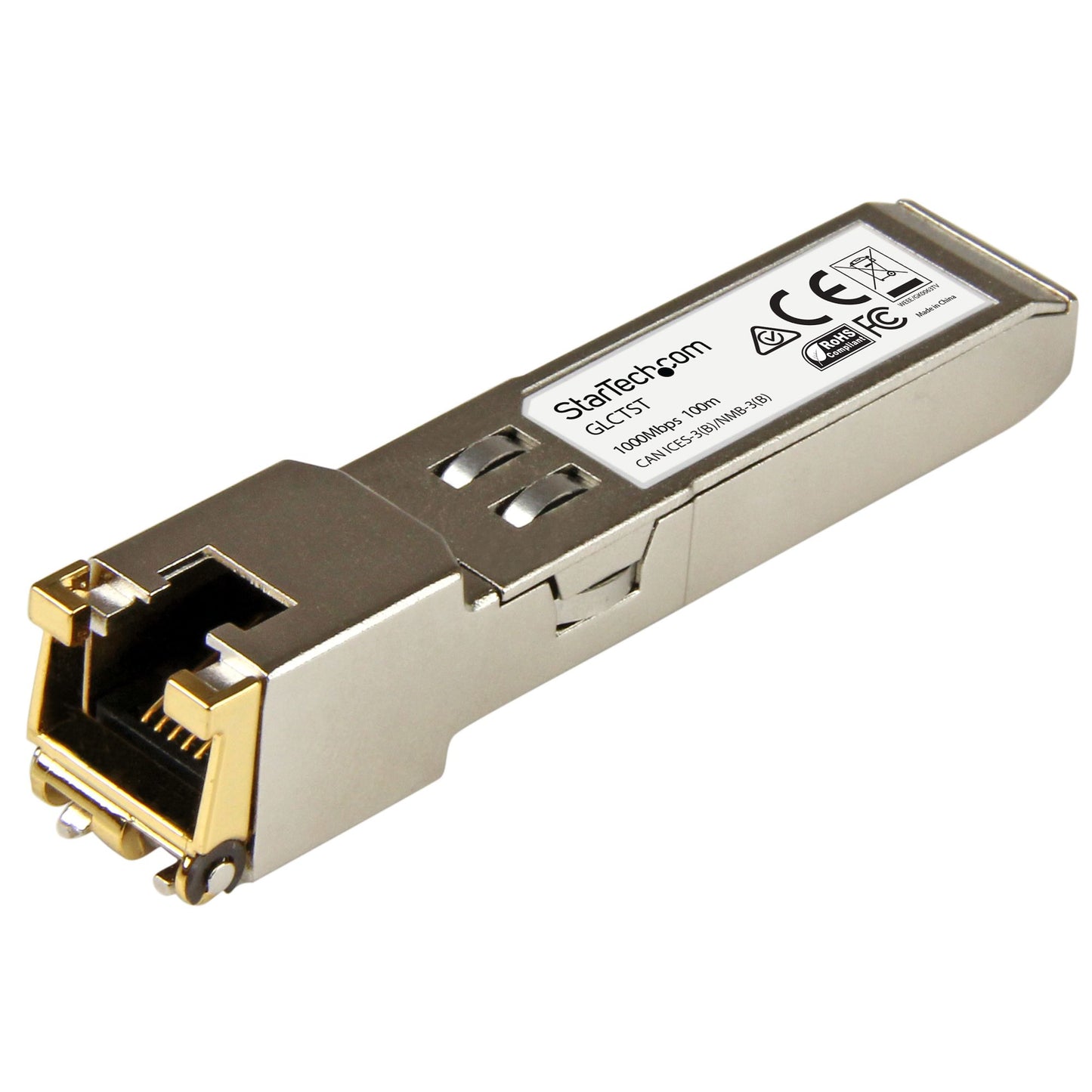 StarTech.com - Módulo Transceptor SFP Compatible con el Modelo 10050 de Extreme Networks - 1000BASE-T - SFP a RJ45 Cat6 / Cat5e - SFP Ethernet Gigabit de 1Gb - RJ45 - 100m