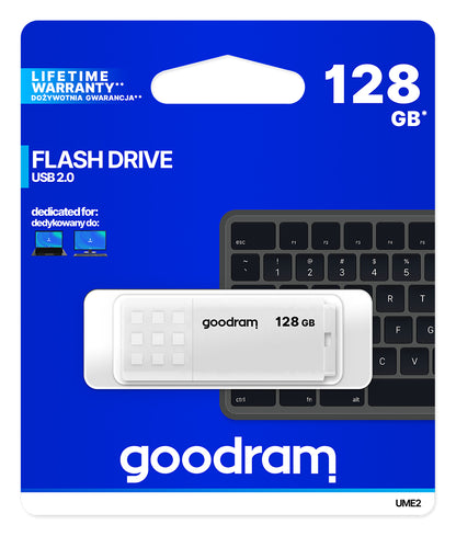 Goodram - UME2 unidad flash USB 128 GB USB tipo A 2.0 Blanco