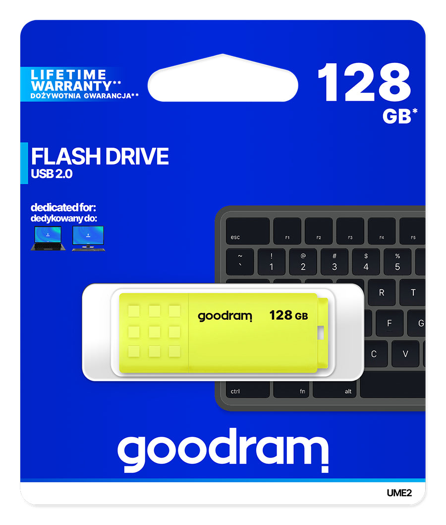 Goodram - UME2 unidad flash USB 128 GB USB tipo A 2.0 Amarillo