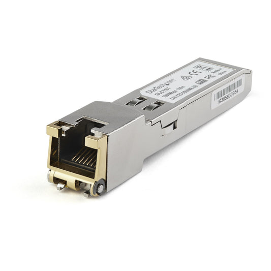 StarTech.com - Módulo Transceptor SFP Compatible con el Modelo SFP-1G-T de Dell EMC - 1000BASE-T - SFP a RJ45 Cat6 / Cat5e - SFP Ethernet Gigabit de 1Gb - RJ45 - 100m