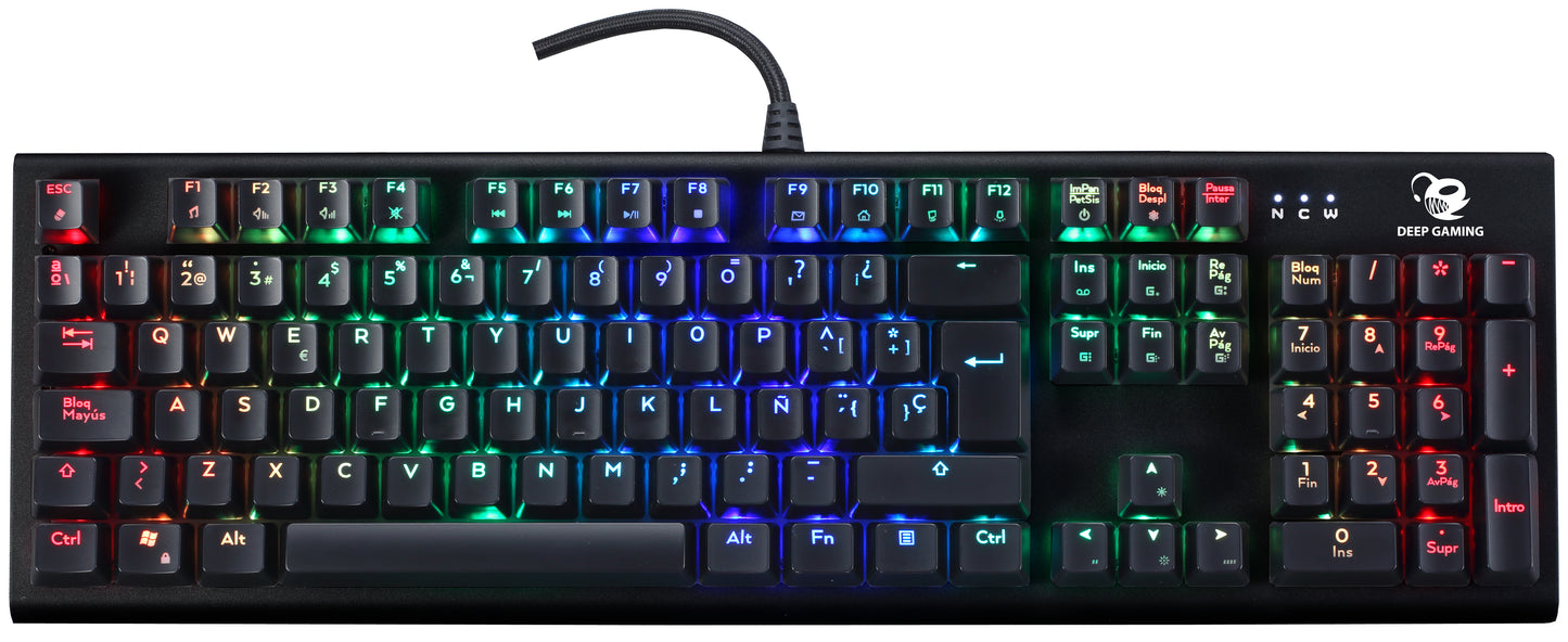 Deep Gaming - DeepSolid teclado Juego USB QWERTY Español Negro