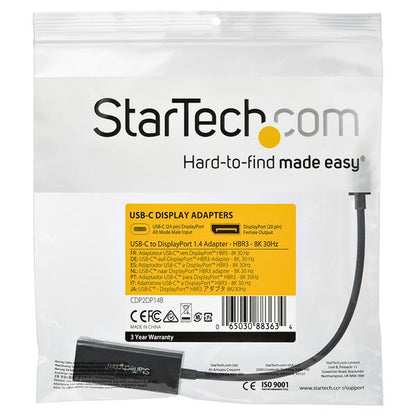 StarTech.com - Adaptador Gráfico USB-C a DisplayPort - 8K 30Hz