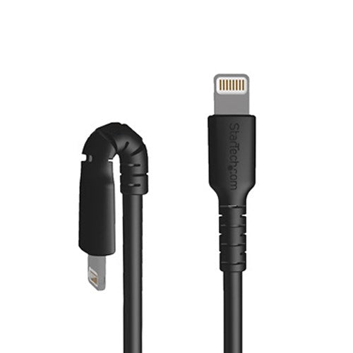 StarTech.com - Cable Resistente USB-C a Lightning de 1 m Negro - Cable de Sincronización y Carga USB Tipo C a Lightning con Fibra de Aramida Resistente - Certificado MFi de Apple - para iPad/iPhone 12