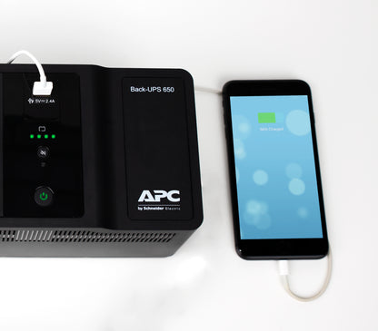 APC - Back-UPS 650VA 230V 1 USB charging port - (Offline-) USV sistema de alimentación ininterrumpida (UPS) En espera (Fuera de línea) o Standby (Offline) 0 65 kVA 400 W 8 salidas AC