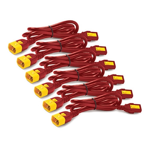 APC - AP8704S-WWX340 cable de transmisión Rojo 1 22 m C13 acoplador C14 acoplador