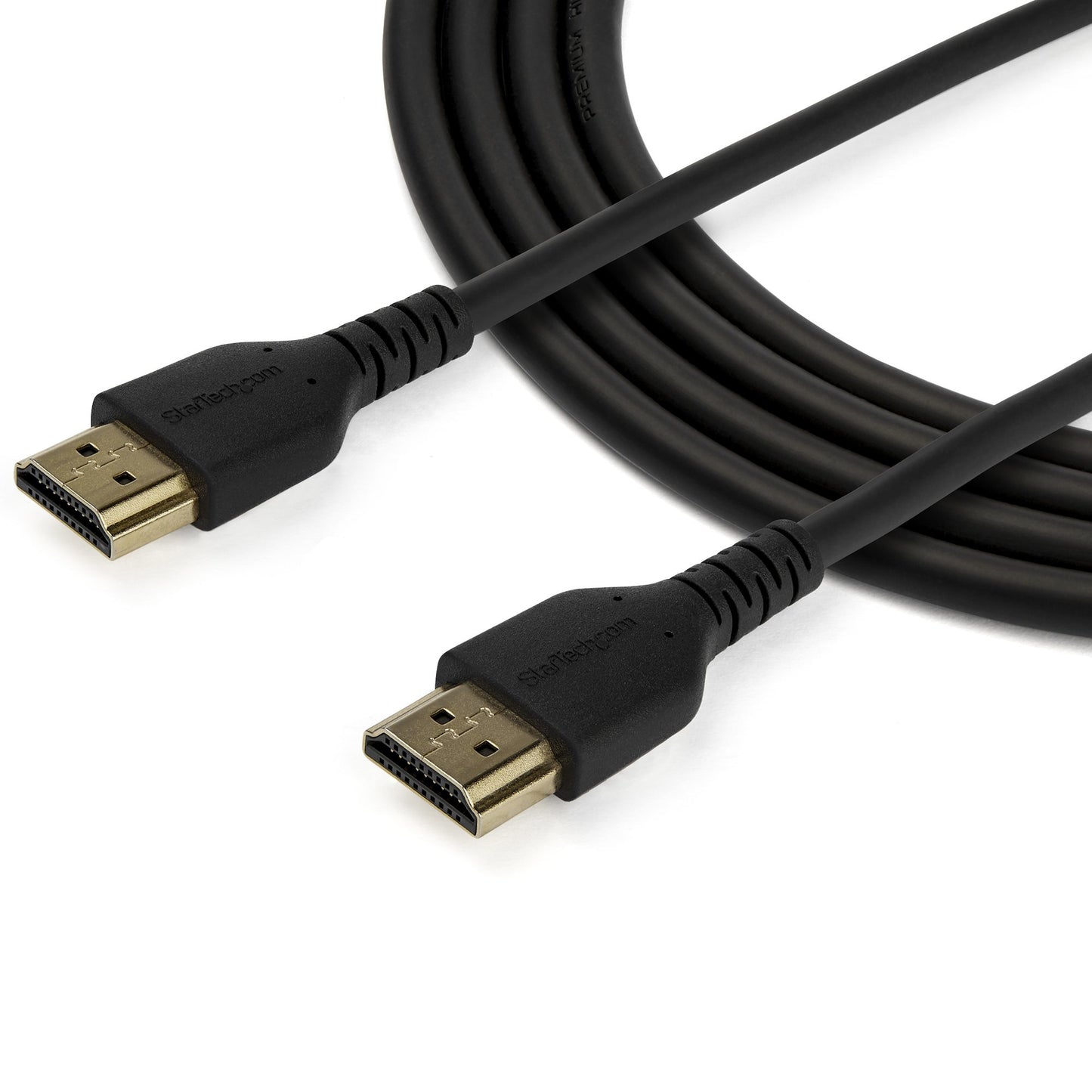 StarTech.com - Cable de 1m HDMI 2.0 Certificado Premium de alta velocidad con Ethernet - Durable - UHD 4K 60Hz - con Fibra de Aramida - HDMI 2.0 - TPE - para Monitores  TV y Pantallas