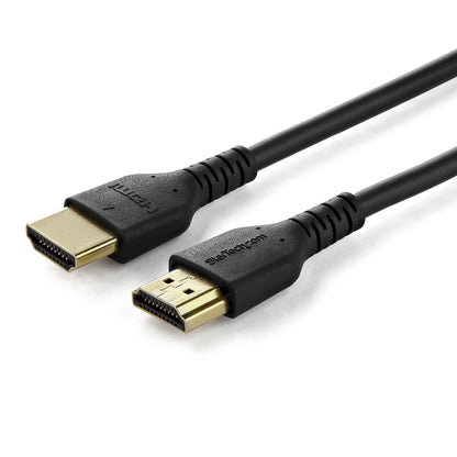 StarTech.com - Cable de 1m HDMI 2.0 Certificado Premium de alta velocidad con Ethernet - Durable - UHD 4K 60Hz - con Fibra de Aramida - HDMI 2.0 - TPE - para Monitores  TV y Pantallas